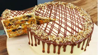 Домашний сметанный торт с курагой, черносливом и кремом - чиз.Как приготовить такой торт без миксера