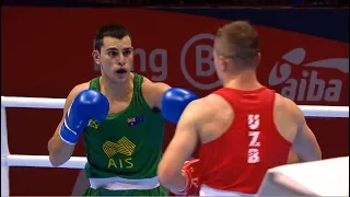 Round of 32 (75kg) KAKHRAMONOV Fanat (UZB) vs CAMMARANO Adrian (AUS) /AIBA World 2019