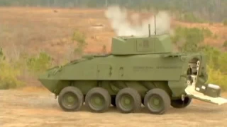 Benning TV  | 30mm Stryker 8X8 Armoured Wheeled Vehicle Demonstrator Live Firing |480p|