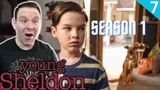 Sheldon's Fear Of Dogs! | Young Sheldon Reaction | Season 1 Part 7/8 FIRST TIME WATCHING!