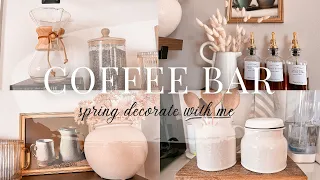 COFFEE BAR DECORATE WITH ME | SPRING COFFEE BAR DECORATING IDEAS