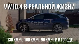 Опыт пользования Volkswagen ID.4 в реальной жизни при скорости 130 км/с и в городе