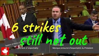 SIX STRIKES against him, and Speaker Fergus STILL NOT OUT