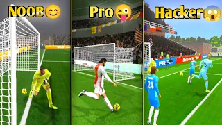 DLS 23 : NOOB😊 VS PRO😜 Vs HACKER😱 Dream League Soccer 2023