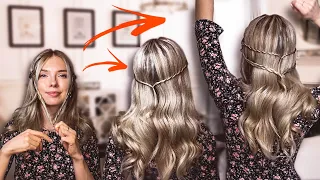 2 СПОСОБА КРАСИВО УБРАТЬ ВОЛОСЫ ОТ ЛИЦА ЗА 2 МИНУТЫ  2 EASY HALF UP HALF DOWN TIK TOK HAIRSTYLES