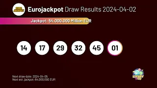 2024-04-02 Eurojackpot Lottery Results & Winning Numbers