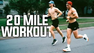 BRUTAL 20 Mile Marathon Workout - Sub 3 Marathon Training