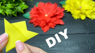 How to make Easy Paper Flowers Как сделать Цветы из бумаги