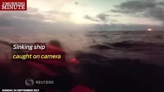 Sinking ship caught on camera