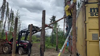 0179 Alaskan off grid wood shed build on the homestead