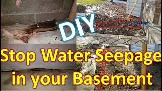 DIY - STOP Water seepage in your basement with Graded Ground Slope | #basementleak #waterseepage