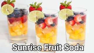 Sunrise Fruit Soda || Refreshing Fruit Soda recipe for iftar ||  Cooking recipe with mis Ayesha