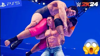 John Cena vs. Andre The Giant vs. Yokozuna - Triple Threat Match - WWE 2K24 Gameplay | PS5" [4K60]