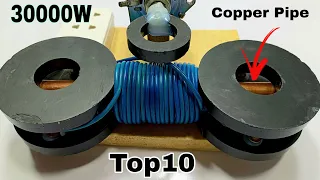 Top10 Most Powerfull Generator Use Copper Pipe and Permanent Magnet