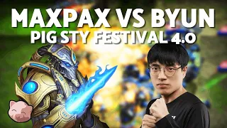 MAXPAX vs BYUN: WHAT?! | $10,000 PiGFest 4.0 Ro16 (Bo5 PvT) - StarCraft 2