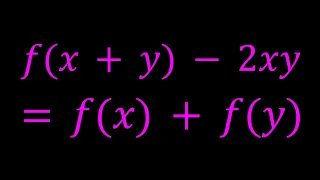 Solving f(x+y)=f(x)+f(y)+2xy in Two Ways