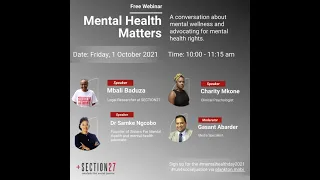 Mental Health Matters Webinar