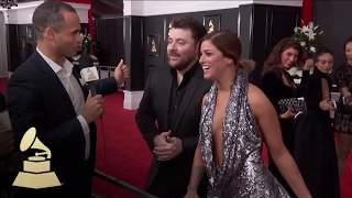 Chris Young & Cassadee Pope | Red Carpet | 59th GRAMMYs