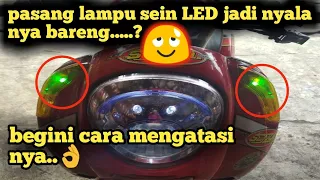 cara mengatasi lampu sein nyala semua || untuk semua jenis motor- lengkap penjelasan nya