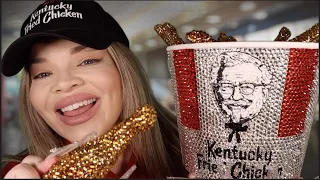 ASMR Doing Your Makeup with Bucket of KFC Fried Chicken