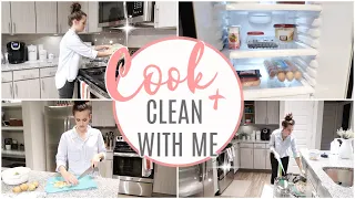 COOK AND CLEAN WITH ME // EASY DINNER IDEA // NIGHTLY CLEANING ROUTINE