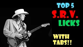 Top 5 SRV (Stevie Ray Vaughan) Licks - WITH TABS!!