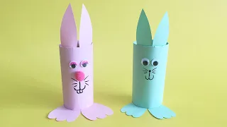 Easter Bunny using Recycled Toilet Paper Roll | DIY Easter Crafts