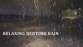 Heavy Rain And Thunder Fall On A Lonely Street In The Middle Of The Night  | Relaxing Rain For Sleep