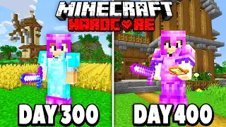 I Survived 400 Days in HARDCORE Minecraft...