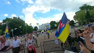 At The Ukrainian Rally White House Volodymyr Sukhin Sings Ukrainian & USA National Anthems