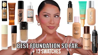 BEST *new* FOUNDATIONS OF 2023 SO FAR + SWATCHES (13 shades) *oily skin* | MagdalineJanet