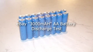 eBay "3000mAH" AA Battery Real Power Test With Curves