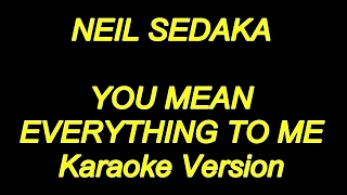 Neil Sedaka - You Mean Everything To Me (Karaoke Lyrics) NEW!!