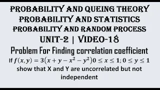 CORRELATION COEFFICIENT PROBLEM-1 | PQT, PRP, P&S UNIT-2 | VIDEO-18