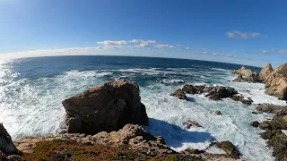 29 Seconds Big Beautiful Waves Crashing White Foam Dramatic Rocks