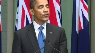 Obama speaks to Australian parliament