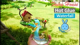 Hot Glue Waterfall Tutorial Tinkerbell Faily House Miniature - Hot Glue NOVA Craft