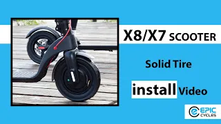 How to install solid tires on a scooter X7 / X8 Video | Epic Cycles