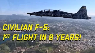 Private F-5 first Flight following 8-Year Restoration