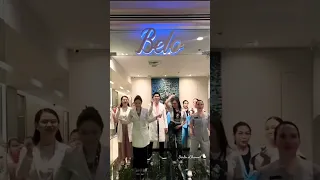 Dr.Vicki Belo hindi ngpahuli sa sayaw kasama mga staff