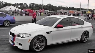 Tuned v Stock - BMW M5 v M5 F10 Twin Turbo - Drag Race Video - Road Test tV ®