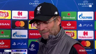 Jurgen Klopp responds to Liverpool's 2-0 defeat to Red Star Belgrade