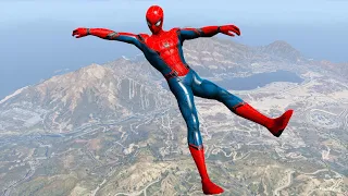 GTA 5 SPIDERMAN Jumping off Highest Buildings #6 (Euphoria Physics | Ragdolls)