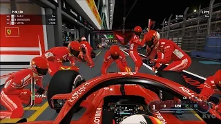 F1 2018 - Marina Bay Street Circuit - PIT Stop Gameplay (PC HD) [1080p60FPS]