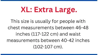 Meaning of XS, S, M, L, XL, XXL, XXXL Size In Clothes