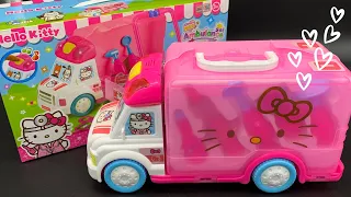 8 Minutes Satisfying with Unboxing Hello Kitty Doctor Ambulance Set | ASMR (no music)