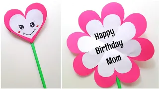 DIY : Cute Birthday Card Making For Mother • Happy Birthday Card For Mom • Mom's Birthday Card Idea