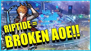 Why Childe Riptide have BROKEN AOE! Riptide Explained