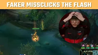Faker missclicks the Flash when requesting for pause | LCK Moments | T1 vs DK