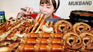 SUB) Korean GopChang & Daechang Beef Intestines Grilled Beef tripe REAL SOUND MUKBANG ASMR